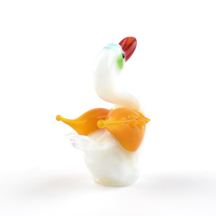 White Duck Glass Figurine