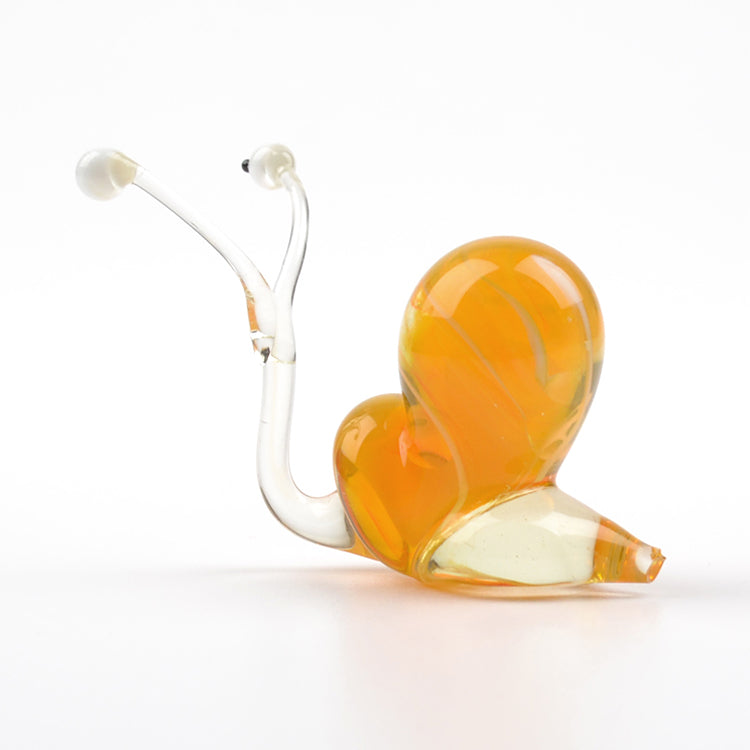 Curious Snail Glass Figurine