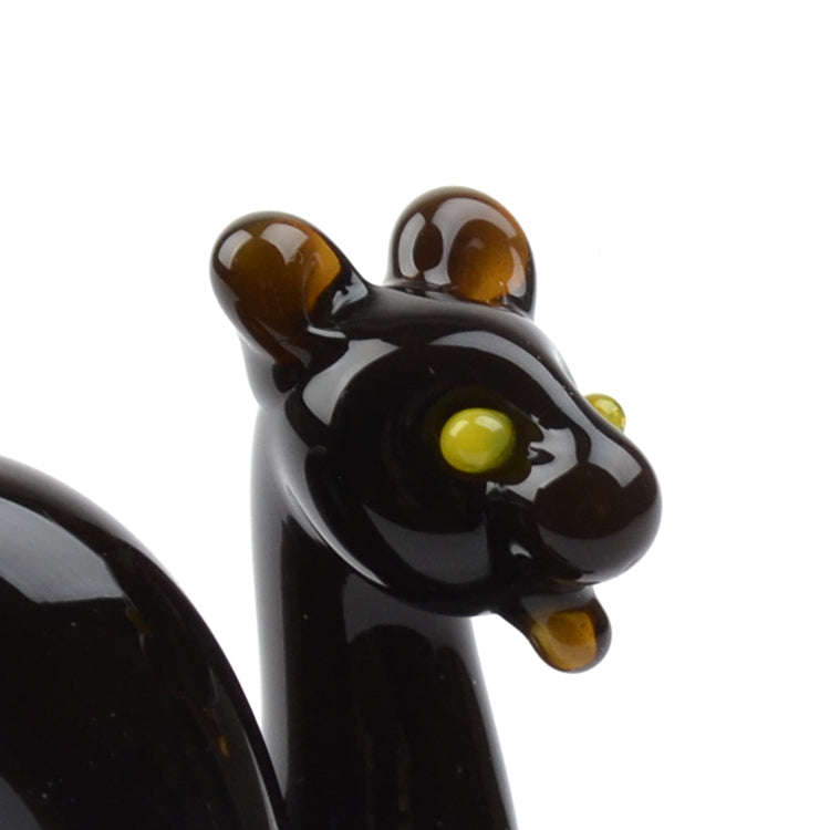 Tiny Black Panther Glass Figurine