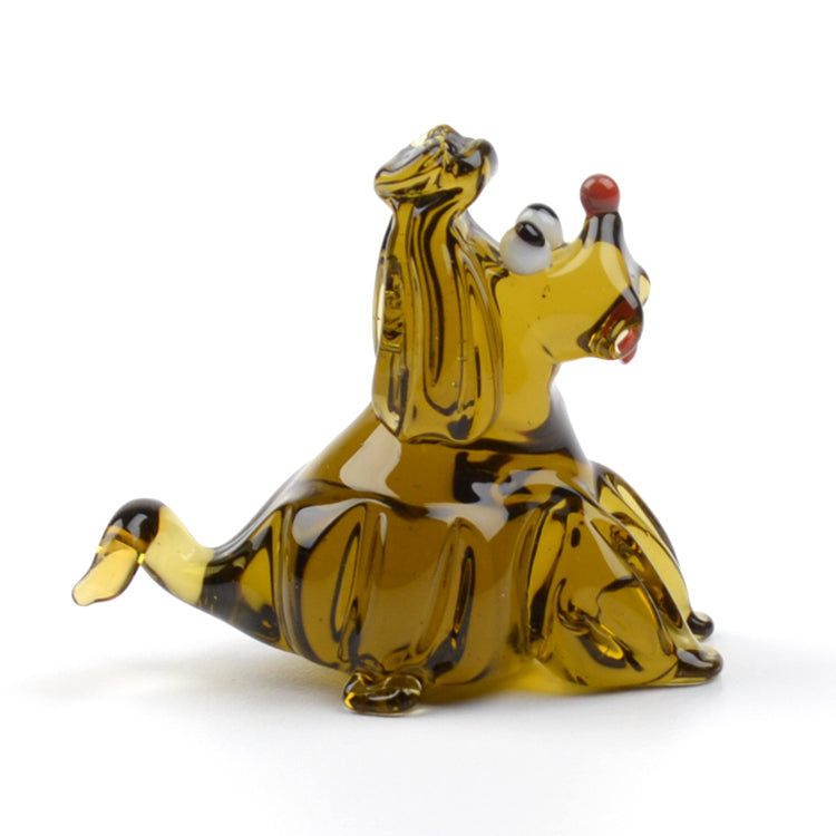 Begging Puppy Glass Figurine