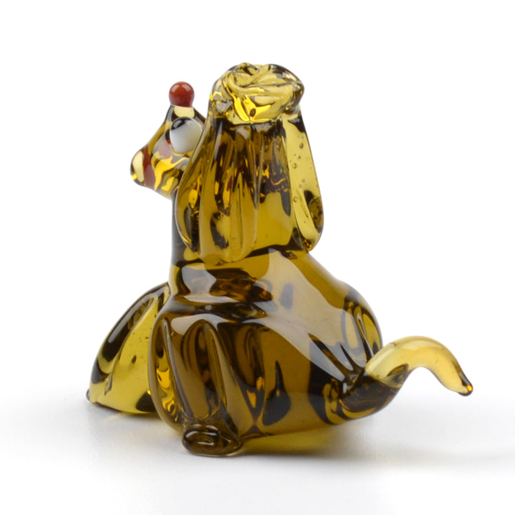 Begging Puppy Glass Figurine