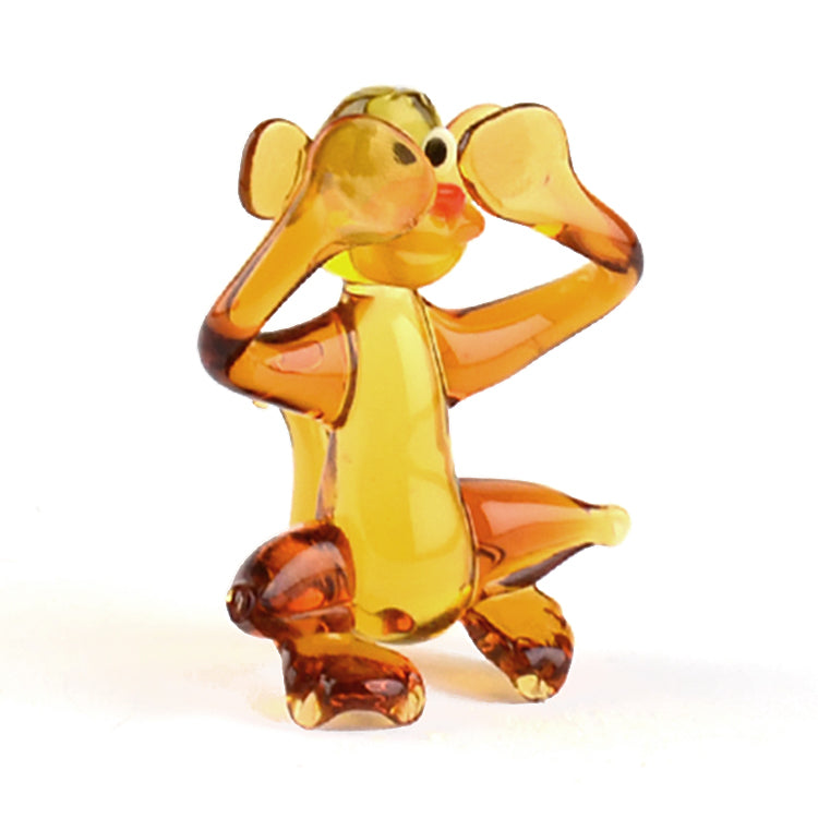 No See Monkey Glass Figurine