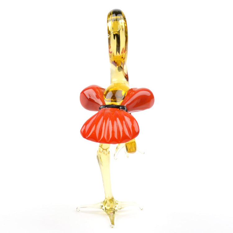 Vibrant Flamingo Glass Figurine
