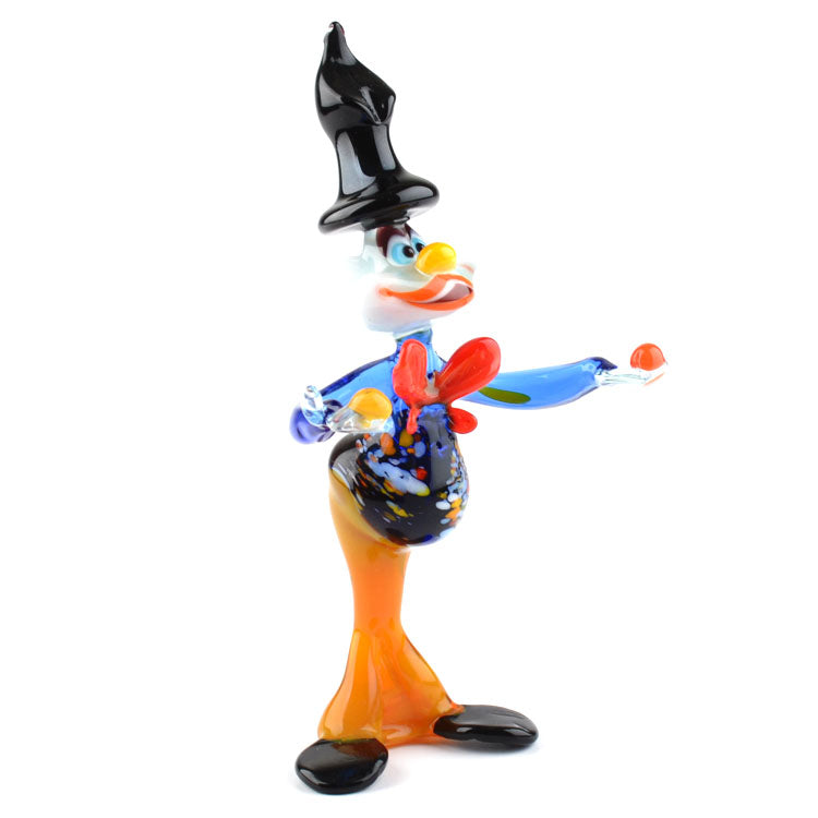 Colorful Clown Glass Figurine