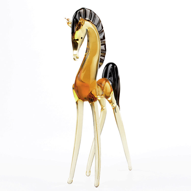 Standing Horse Glass Figurine