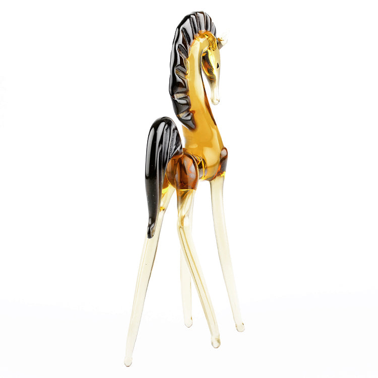 Standing Horse Glass Figurine