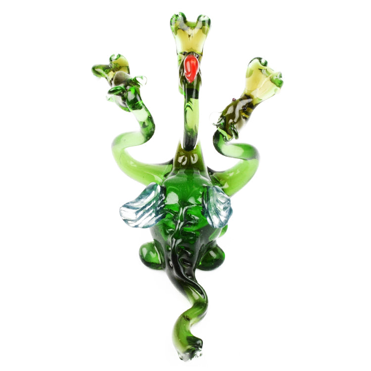 Three-Headed Dragon Glass Figurine