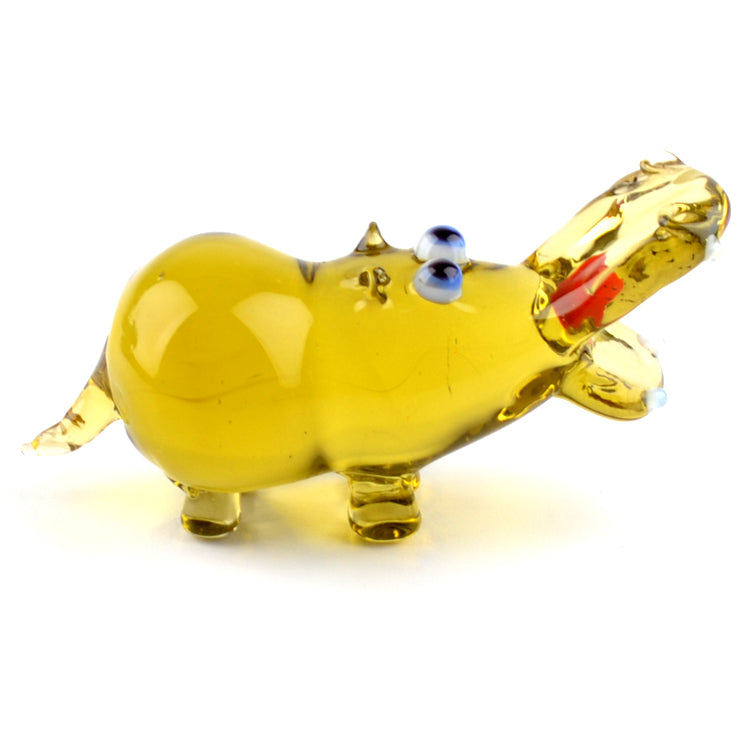 Papa Hippo Glass Figurine