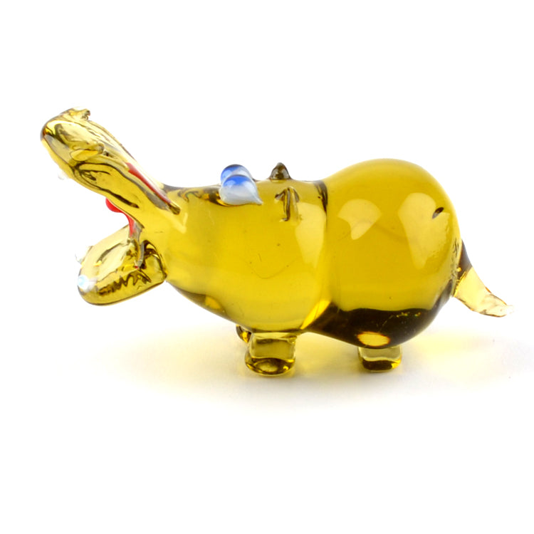 Papa Hippo Glass Figurine