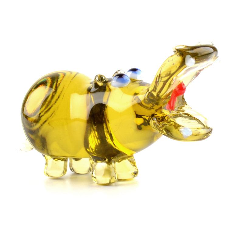 Papa Hippo Glass Figurine