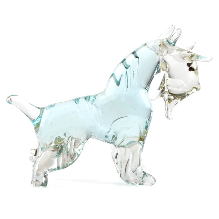 Schnauzer Glass Miniature Figurine