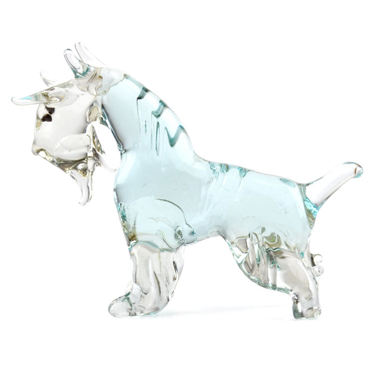 Schnauzer Glass Miniature Figurine