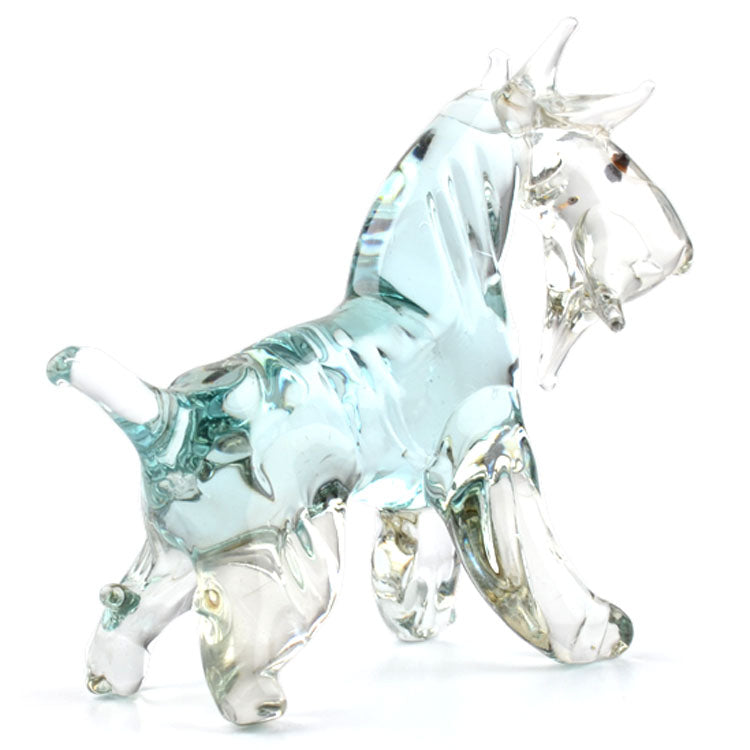 Schnauzer Glass Miniature Figurine