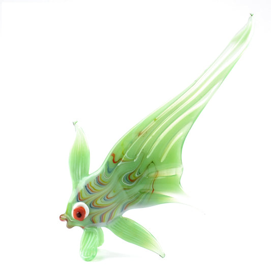 Green Fish Glass Figurine