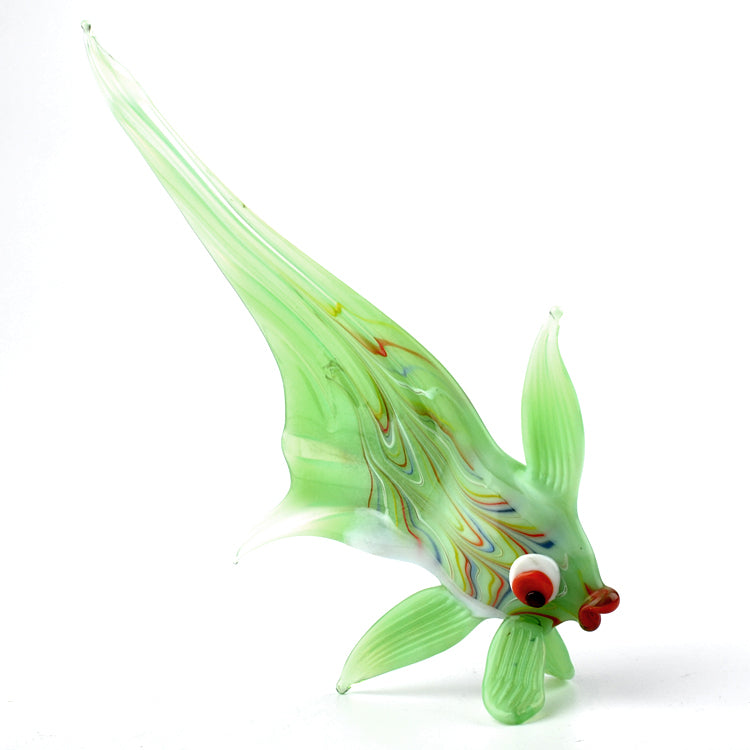 Green Fish Glass Figurine
