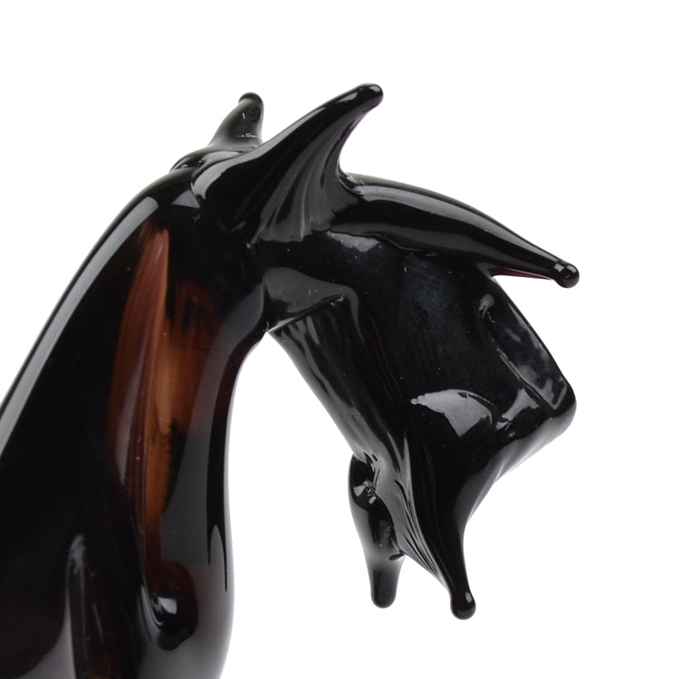 Glass-Blown Schnauzer Dog Figurine
