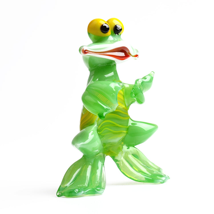 Dancing Green Glass Frog