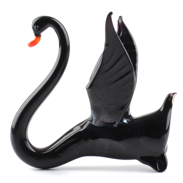 Black Swan Glass Figurine