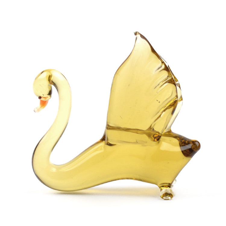 Elegant Swan Glass Figurine