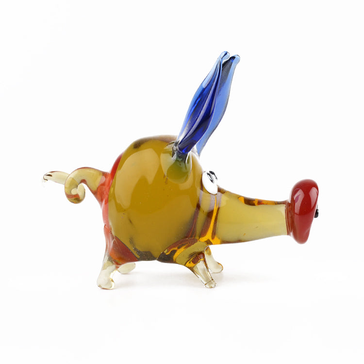 Wild Pig Glass Figurine