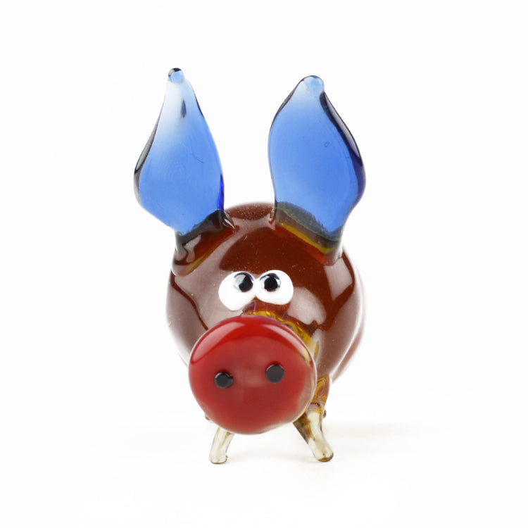 Wild Pig Glass Figurine