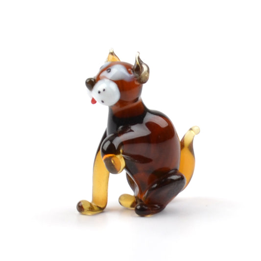 Brown Kitten Glass Figurine