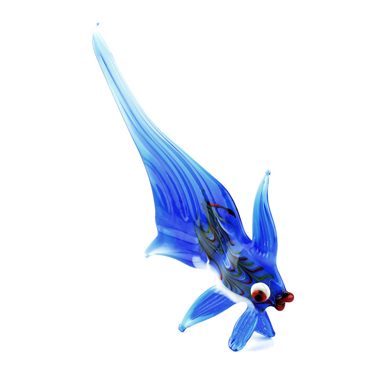 Blue Fish Glass Figurine