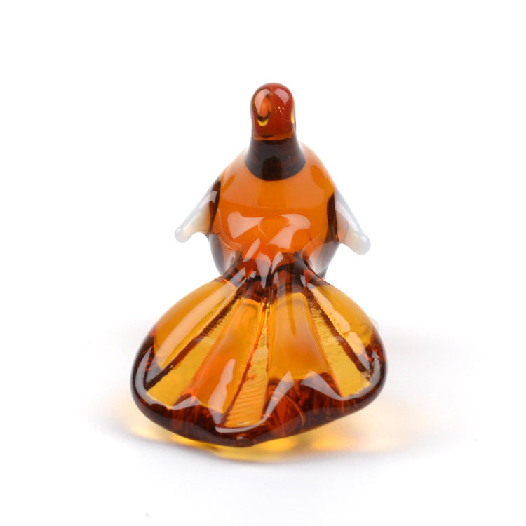 Brown Glass Pigeon Figurine