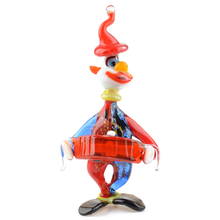Bright Circus Clown with Accordion