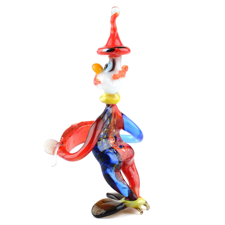 Bright Circus Clown with Accordion
