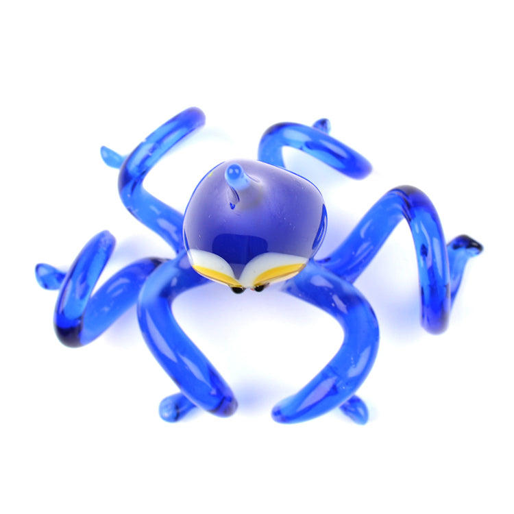 Blue Octopus Glass Figurine