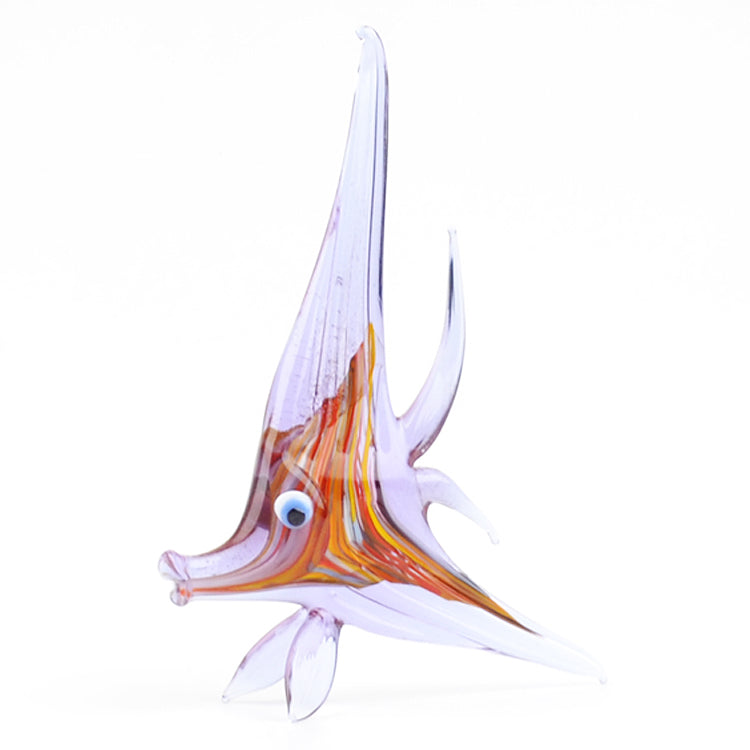 Purple Angel Fish Glass Figurine