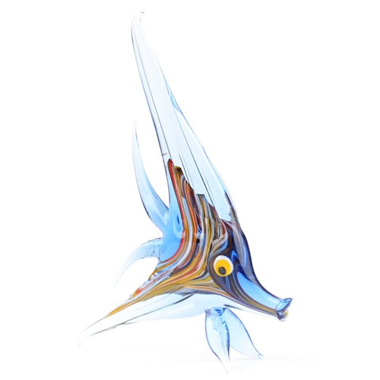 Blue Angel Fish Glass Figurine