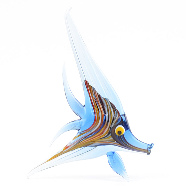 Blue Angel Fish Glass Figurine