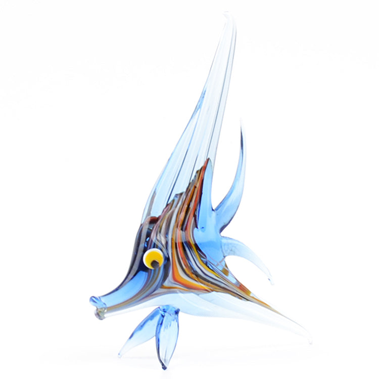 Blue Angel Fish Glass Figurine