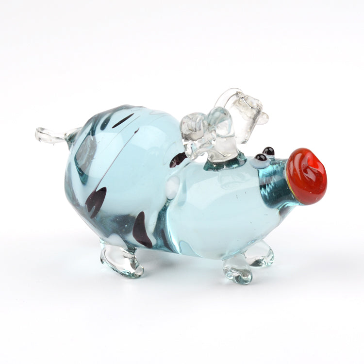 Pot-bellied Pig Glass Figurine