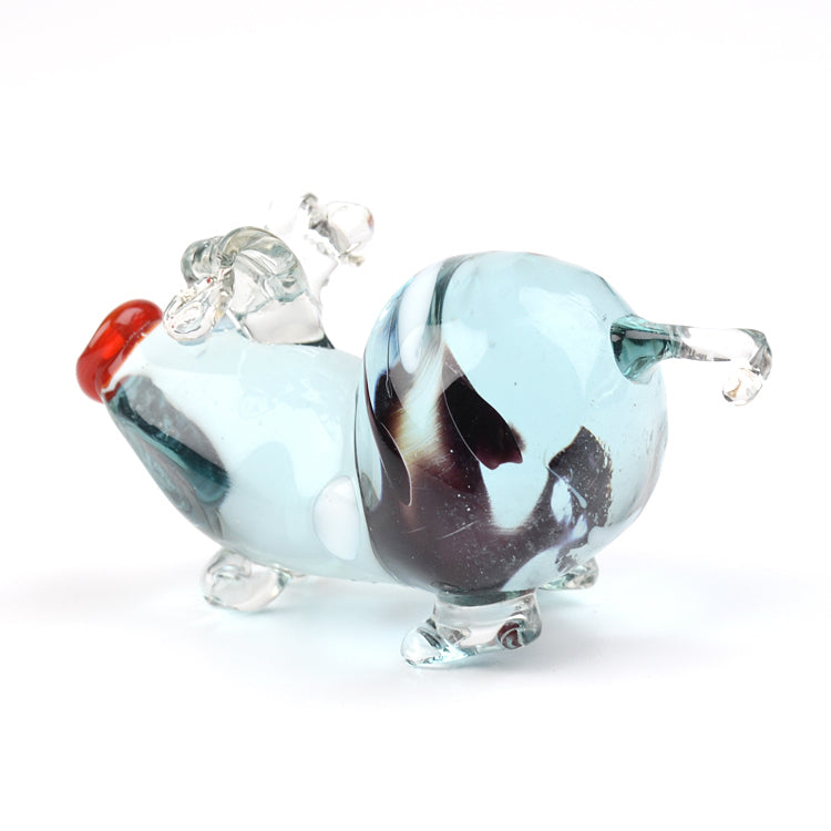 Pot-bellied Pig Glass Figurine