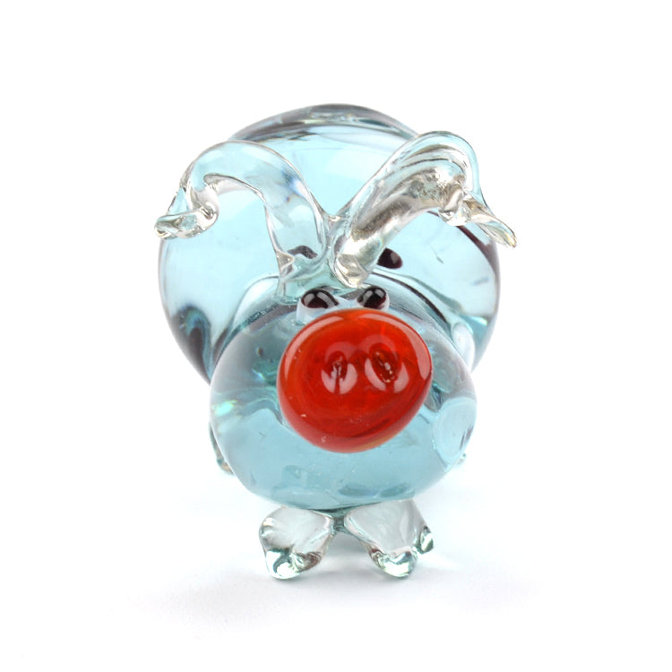 Pot-bellied Pig Glass Figurine