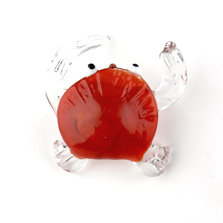 Red Crab Glass Figurine
