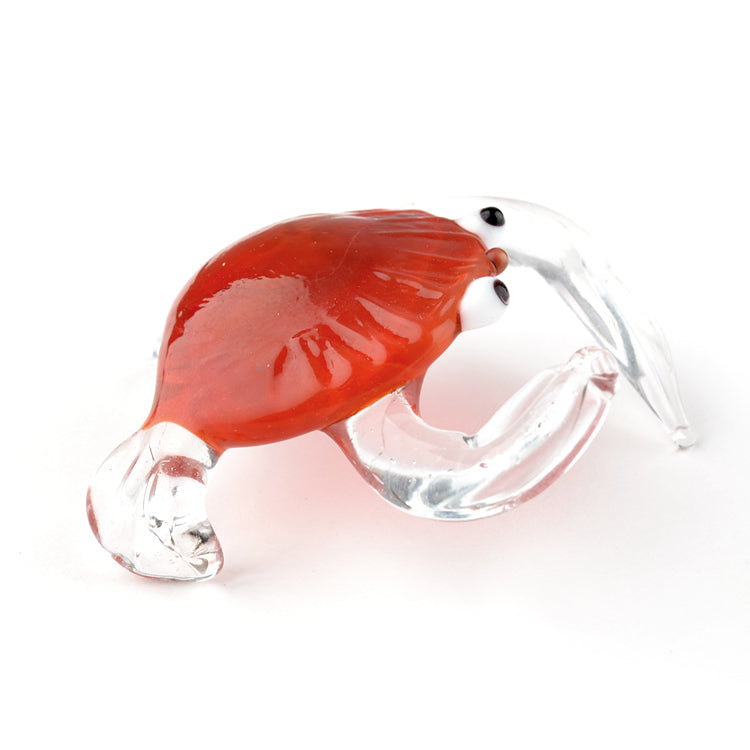 Red Crab Glass Figurine