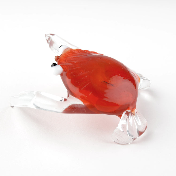 Red Crab Glass Figurine