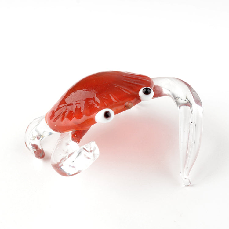 Red Crab Glass Figurine