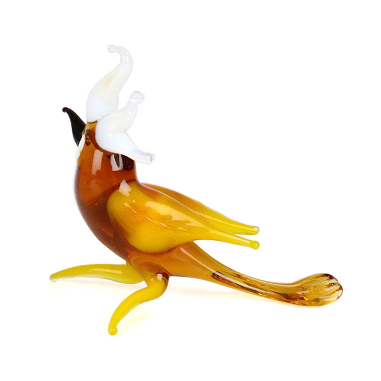 Cockatoo Bird Glass Miniature