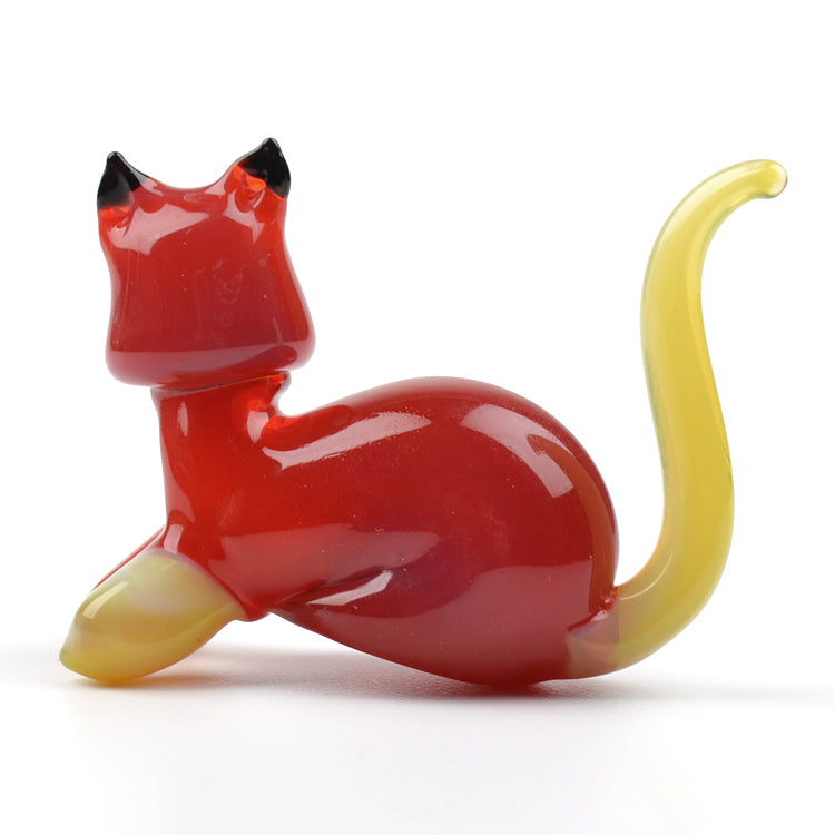 Red Cat Glass Figurine