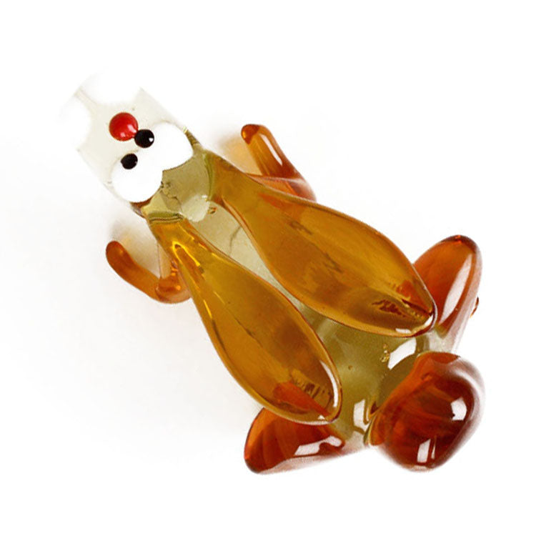 Sprinting Bunny Glass Figurine