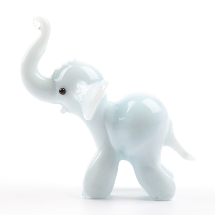 White Elephant Glass Figurine