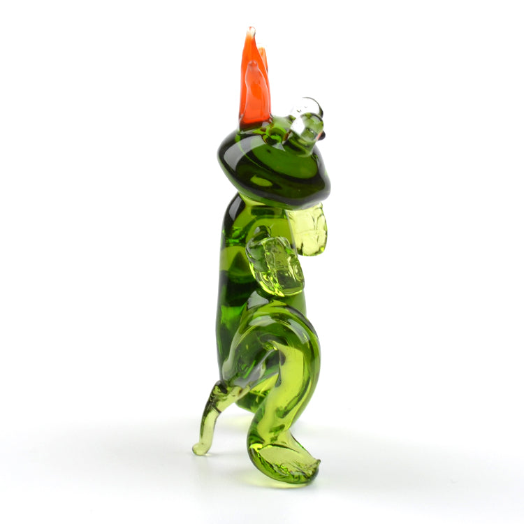Dancing King Frog Figurine