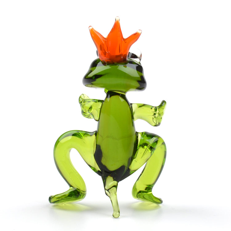 Dancing King Frog Figurine