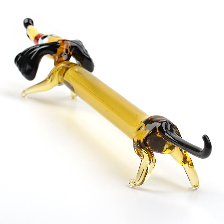 7" Long Dachshund Glass Figurine