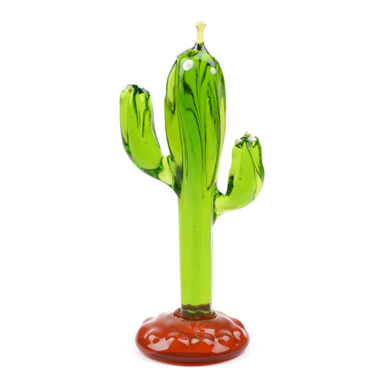 Tall Glass Saguaro Cactus Figurine